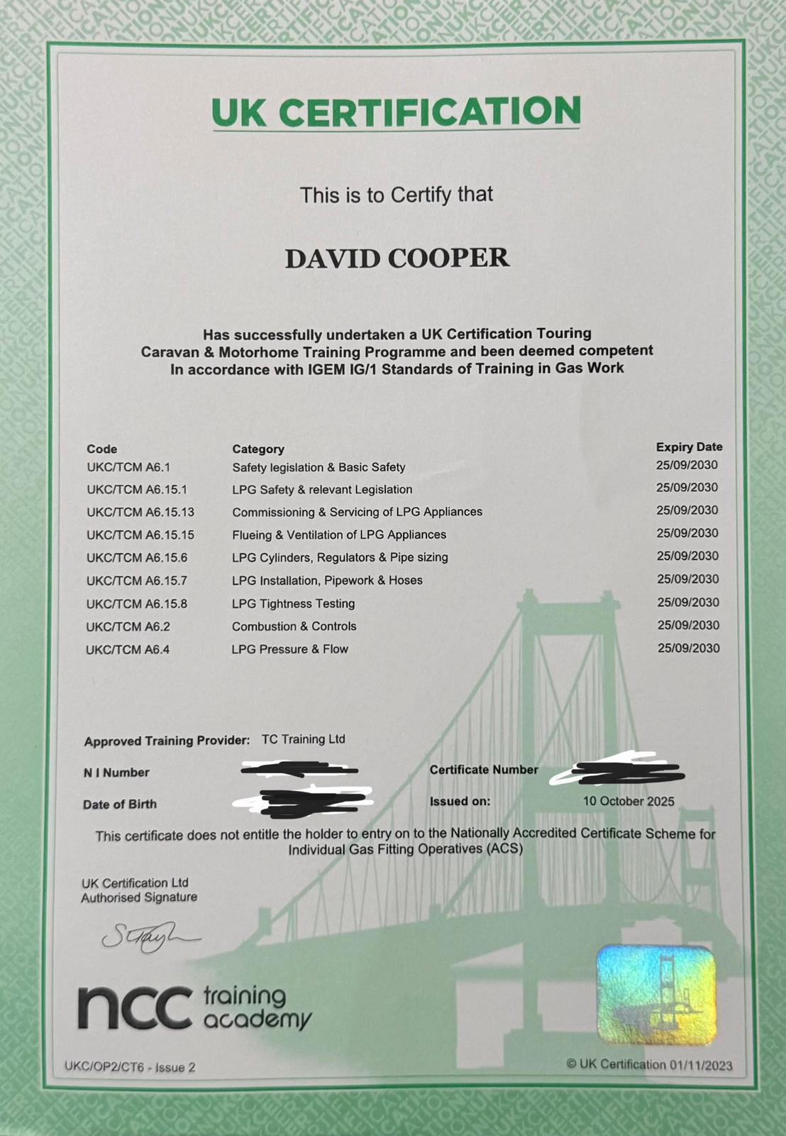 AWS Caravan Training Certificate